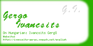 gergo ivancsits business card
